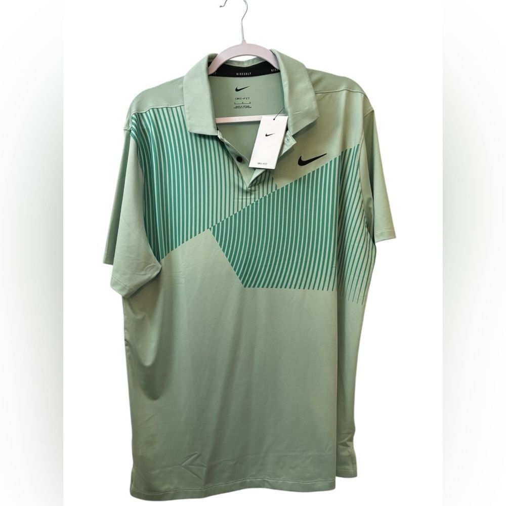Nike DN2257 Vapor Print Golf Polo Top Neptune Green ( L )